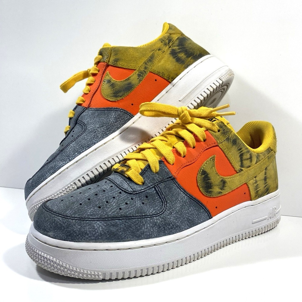 Nike Air Force 1 Low Mens Size 9 Tie Dye Dark Sulphur - CZ0337-700